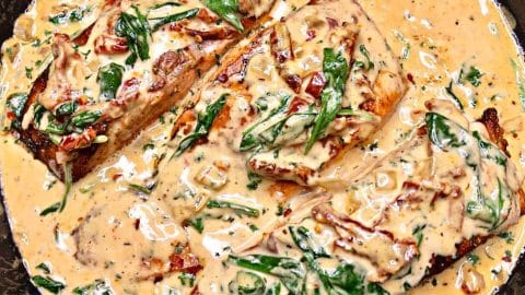 Easy One-Pan Creamy Tuscan Salmon Recipe | DIY Joy Projects and Crafts Ideas