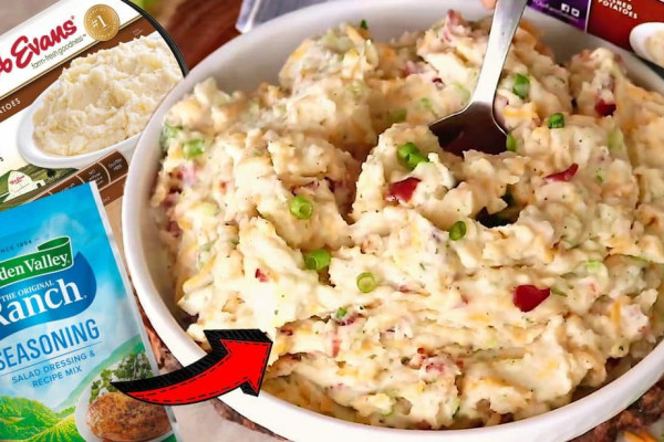 Easy Ranch Mashed Potato Salad Recipe