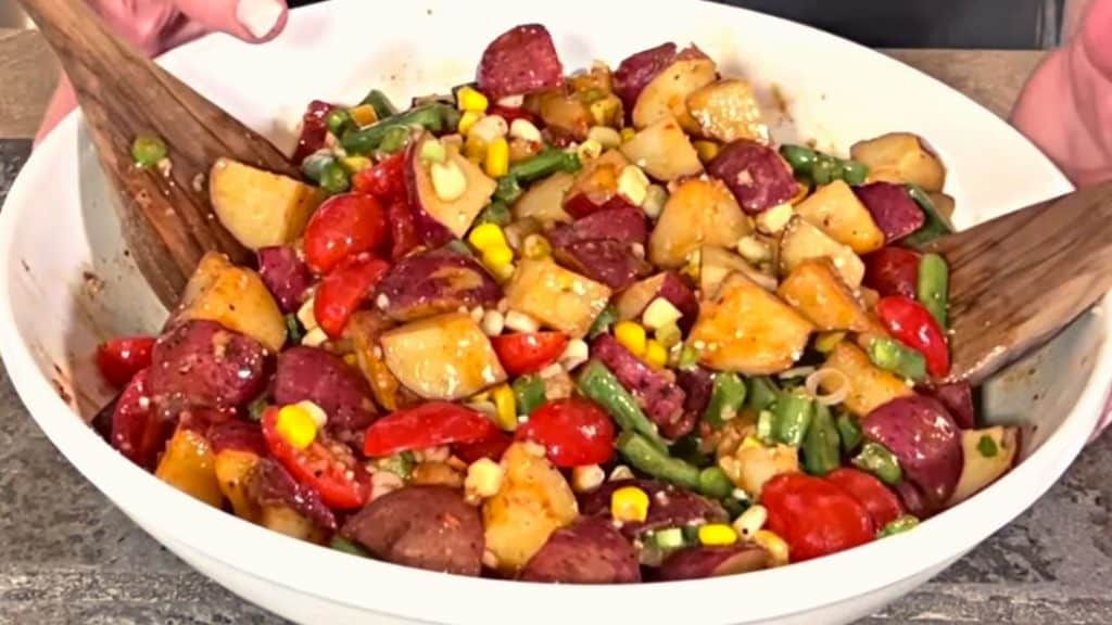 Easy Roasted Potatoes And Green Bean Salad Recipe