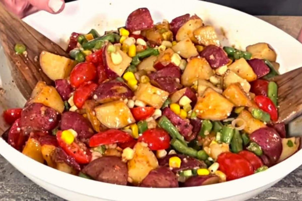 Easy Roasted Potatoes And Green Bean Salad Recipe