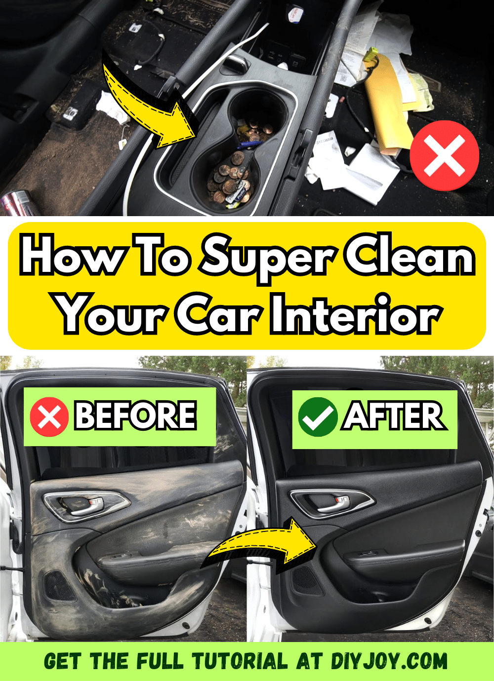 How to Super Clean your Interior (Dashboard, Center Console, Door Panels &  Glass) 