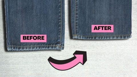 How to Hem Jeans While Keeping Original Hem | DIY Joy Projects and Crafts Ideas