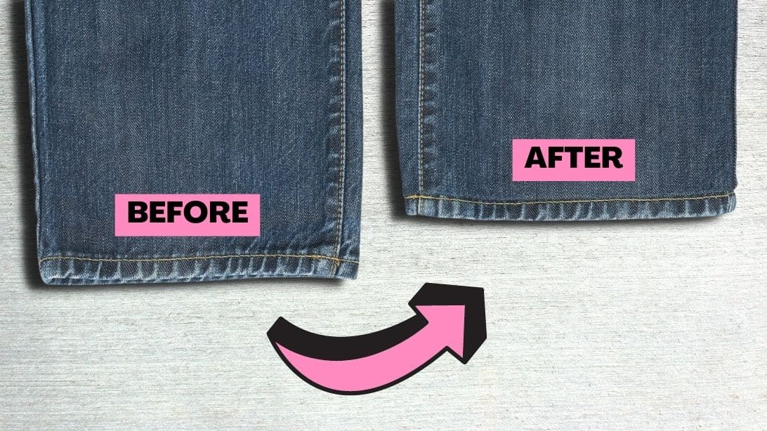 How to EASILY Hem Pants At Home, Beginner Sewing Tutorial