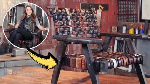 Easy DIY Lounge Chair Using Old Leather Belts | DIY Joy Projects and Crafts Ideas