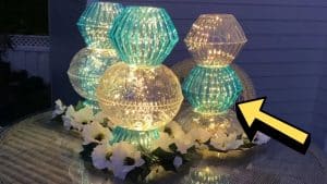 Inexpensive DIY Lighted Centerpiece Using Dollar Store Bowls