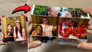 Inexpensive Magic Folding Photo Cube Gift Idea