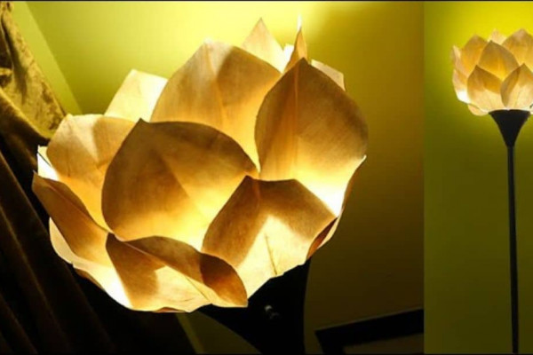 Lotus Paper Flower Lampshade DIY