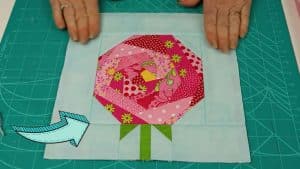 Quilt-As-You-Go Crazy Patchwork Flower Block