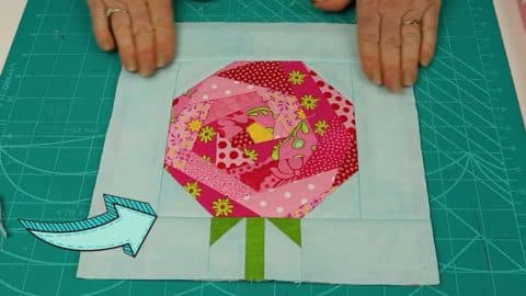 Quilt-As-You-Go Crazy Patchwork Flower Block | DIY Joy Projects and Crafts Ideas