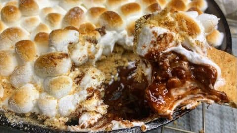 Super Easy 4-Ingredient Skillet S’mores Dip Recipe | DIY Joy Projects and Crafts Ideas