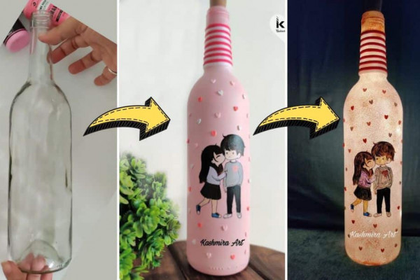 Super Easy & Simple DIY Painted Bottle Gift Idea