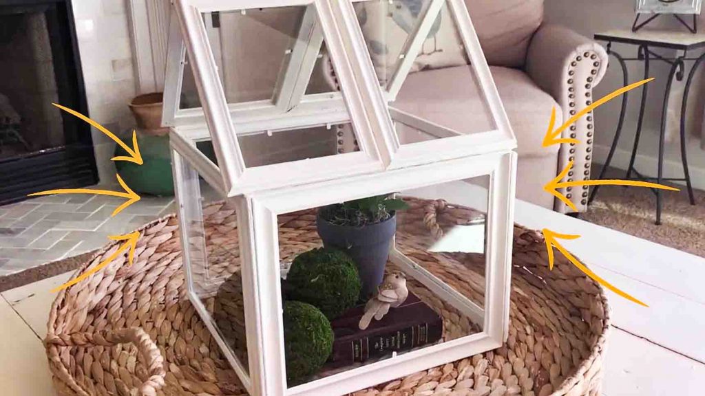 DIY Dollar Tree Farmhouse Terrarium Tutorial
