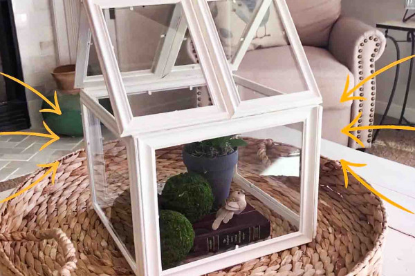 DIY Dollar Tree Farmhouse Terrarium Tutorial