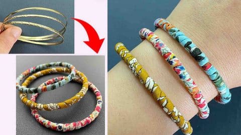 DIY Fabric Wrapped Rope Bracelet Tutorial | DIY Joy Projects and Crafts Ideas