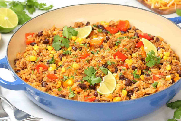 One-Pan Beef Taco Skillet Recipe