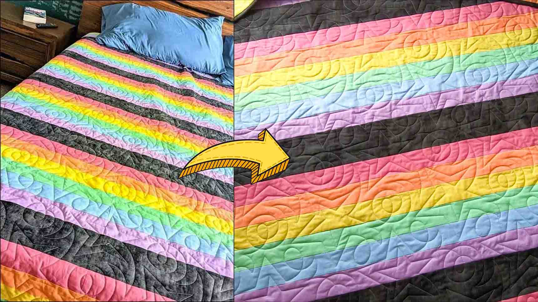 Rainbow Road Quilt Pattern Tutorial | DIY Joy Projects and Crafts Ideas