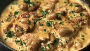 Simple Creamy Mushroom Chicken Recipe