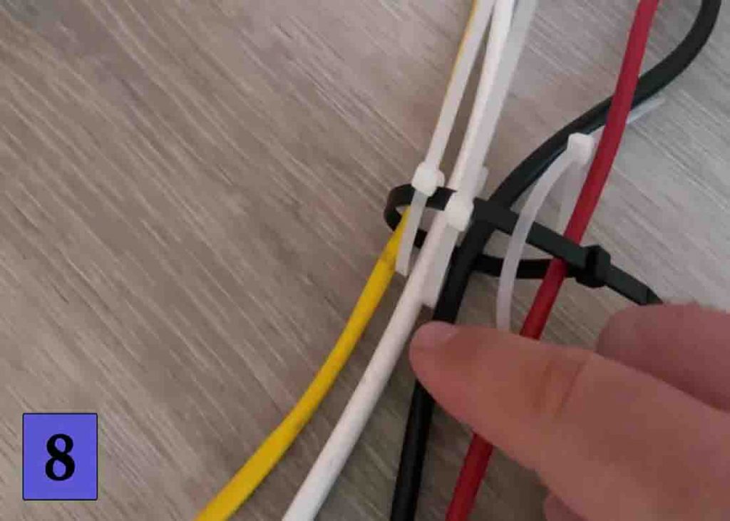 Using cable ties to manage cables