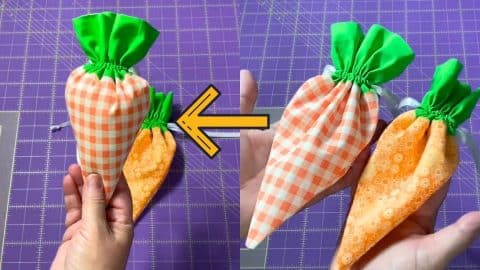 Carrot Drawstring Treat Bag for Easter | DIY Joy Projects and Crafts Ideas