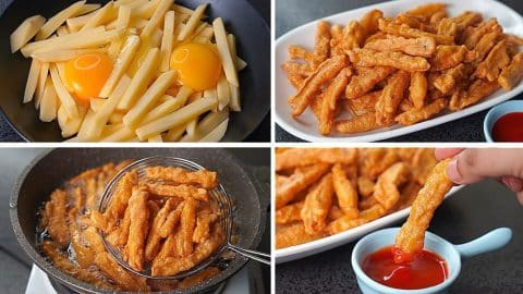 Crispy Egg French Fries Recipe | DIY Joy Projects and Crafts Ideas