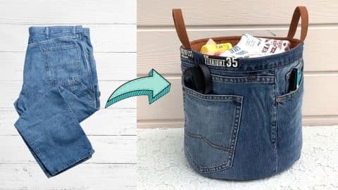 DIY Small Denim Laundry Basket | DIY Joy Projects and Crafts Ideas