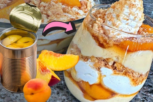 Delicious Peach Cobbler Pudding