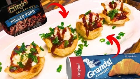 Easy 4-Ingredient Pulled Pork Crescent Cups Recipe | DIY Joy Projects and Crafts Ideas