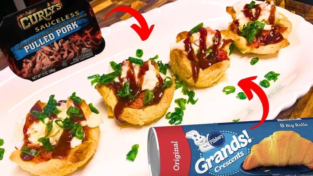 Easy 4-Ingredient Pulled Pork Crescent Cups Recipe | DIY Joy Projects and Crafts Ideas