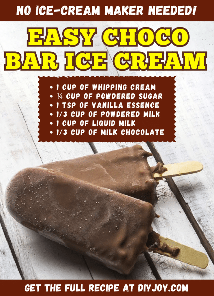 Easy 6Ingredient Choco Bar Ice Cream Recipe