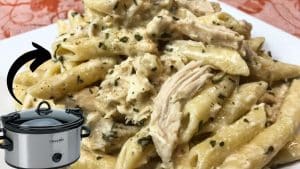 Easy Crockpot Olive Garden Copycat Chicken & Pasta Recipe