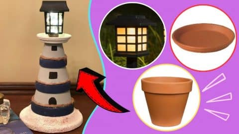 Easy DIY Terra Cotta Pot Lighthouse Tutorial | DIY Joy Projects and Crafts Ideas