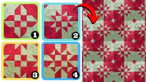 Easy Disappearing Hourglass Quilt Block Tutorial | DIY Joy Projects and Crafts Ideas