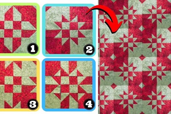 Easy Disappearing Hourglass Quilt Block Tutorial