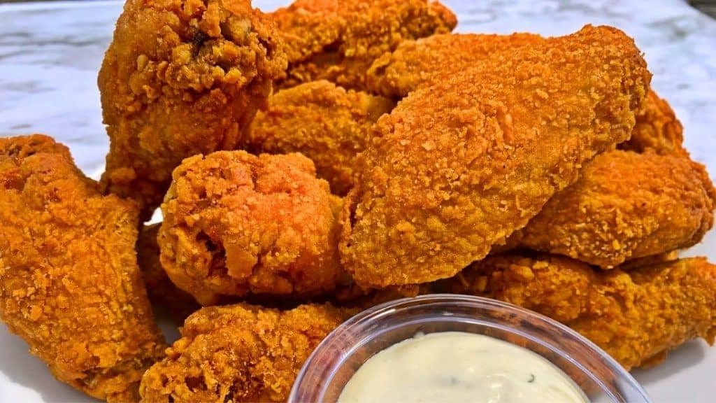 Easy Extra Crispy Mustard Fried Chicken Wings Recipe