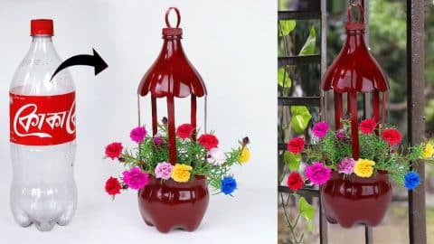 Easy Hanging Flower Pot Made from Plastic Bottle | DIY Joy Projects and Crafts Ideas