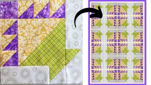Easy Spring Flower Basket Quilt Block (with Free Pattern) | DIY Joy Projects and Crafts Ideas