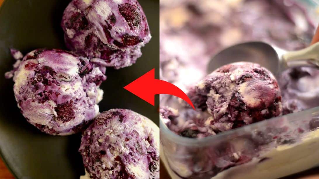 Homemade Blueberry Cheesecake Ice Cream | DIY Joy Projects and Crafts Ideas