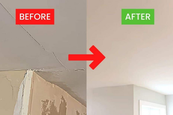 How to Fix a Drywall Crack in Ceiling or Wall (1)