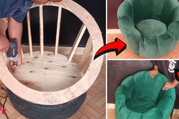How to Make Pouf Chair Using an Old Tire