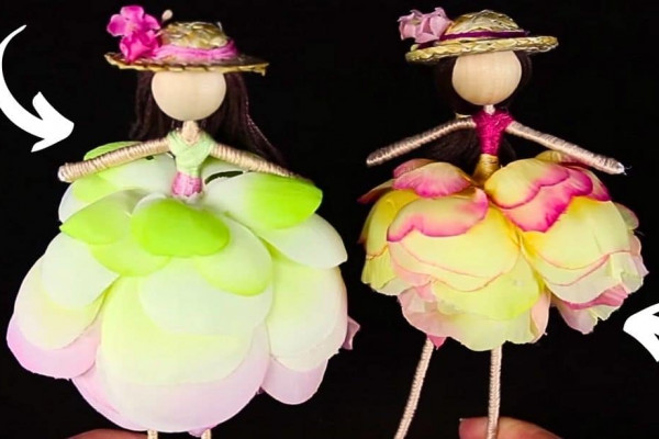 How to Make a Spring DIY Fairy Doll with Straw Hat
