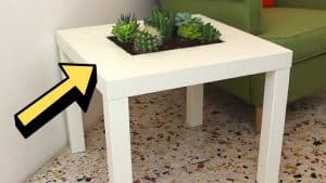 How to Transform an  IKEA Lack Table Into a Planter