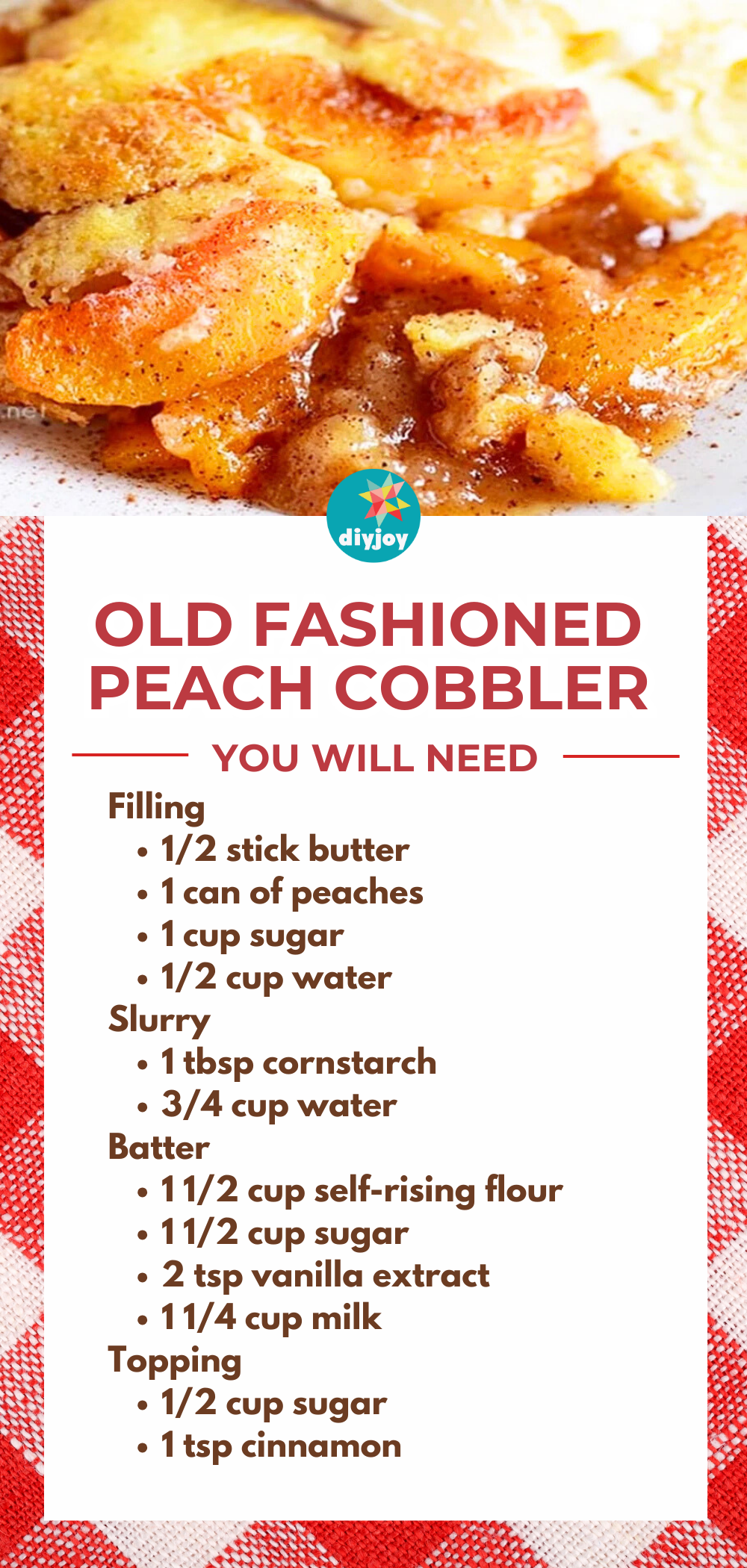 Old Fashioned Peach Cobbler recipe
