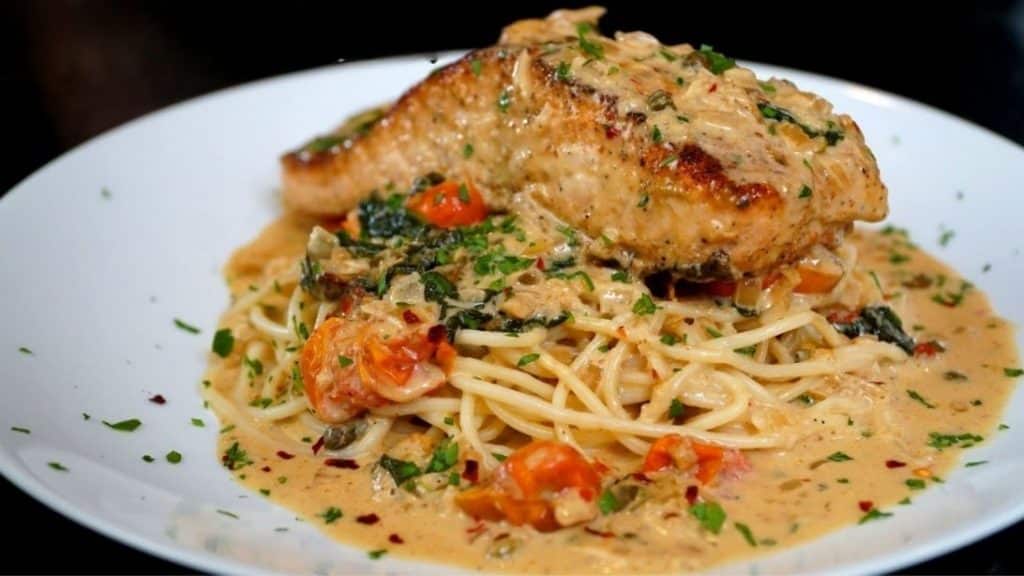 Quick and Easy Creamy Tuscan Salmon Pasta