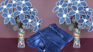 Repurposing Old Jeans into Flowers