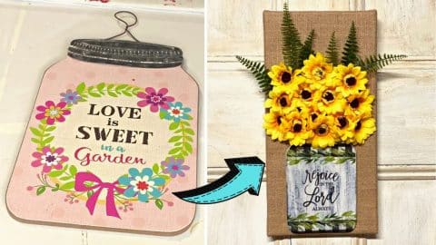 Simple Dollar Tree DIY Flower Wall Décor Tutorial | DIY Joy Projects and Crafts Ideas