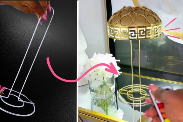 Turn Dollar Tree Napkin Holder into a Lamp
