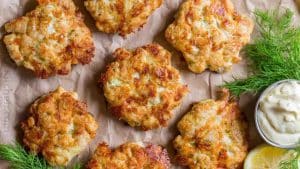 Cheesy Chicken Fritters Recipe