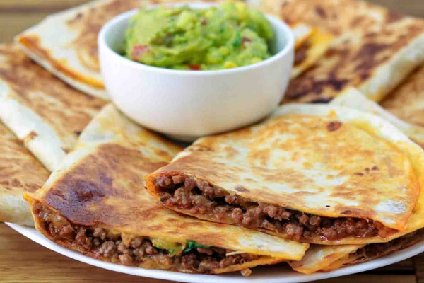 Cheesy Ground Beef Quesadillas Recipe