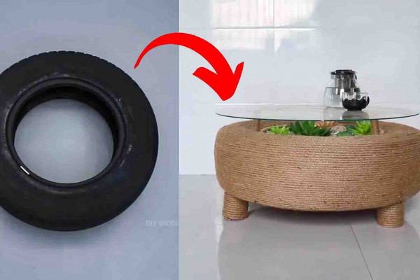 DIY Coffee Table From An Old Tire Tutorial