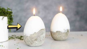 DIY Easter Egg Concrete Candles Tutorial